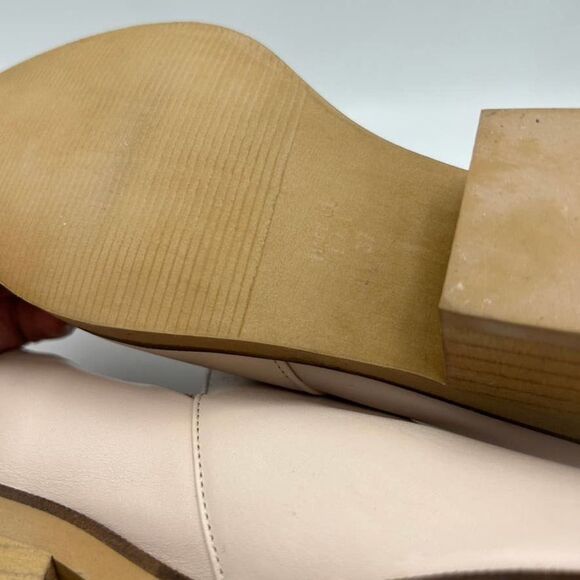 L'intervalle 37 US Size 6.5 / 7 Slip-On Tan Blush Pink Boots 2 1/4" Heel Booties - Picture 9 of 9